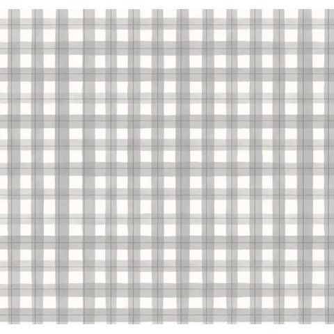Papel de Parede Bobinex Revoada - Xadrez Picnic Cinza 4432