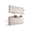 Ver imagem 3 de Cozinha Completa Bella 4 Peças (2aéreos+2balcões) C4p252 Nogal/cinza - Carraro