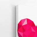 Ver imagem 3 de Coração Minimalista Geométrico Rosa Quadro Canvas 60x40cm