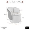 Ver imagem 6 de Poltrona Orgânica para Sala Confortável e Reforçada Tecido Bouclé Clair