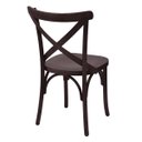 Ver imagem 2 de Cadeira de Madeira Maciça Katrina Cross Encosto e Assento Anatômico - Imbuia