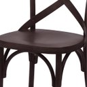 Ver imagem 3 de Cadeira de Madeira Maciça Katrina Cross Encosto e Assento Anatômico - Imbuia