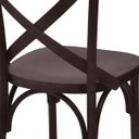 Ver imagem 4 de Cadeira de Madeira Maciça Katrina Cross Encosto e Assento Anatômico - Imbuia