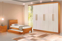 Ver imagem 1 de Guarda Roupa 6 Portas Ubatuba - Móveis Valverde - Off White/cinamomo
