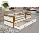 Ver imagem 1 de Beliche Bianca Design Infantil Solteiro - Branco/amêndoa Incluso Lousa Mágica