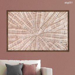 Quadro Decorativo - Textura Vime Cesta Abg051 Tela Canvas - 80x60cm - 1