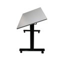 Ver imagem 2 de Mesa Basculante para Escritório e Home Office Salerno Cinza