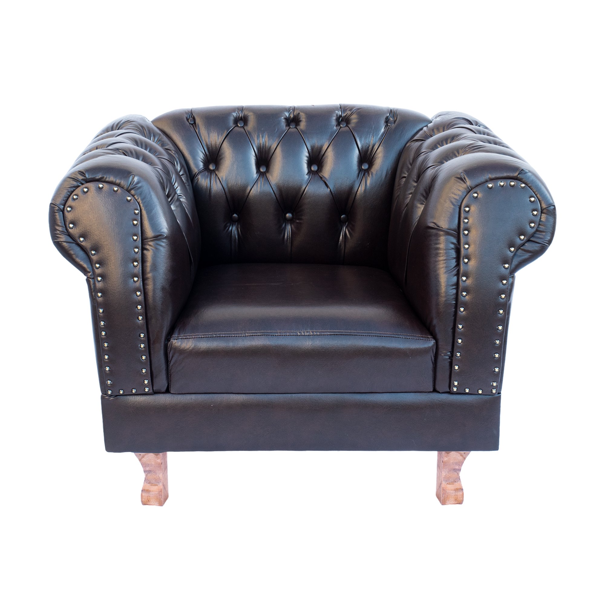 Poltrona Chesterfield Duque Capitoné Courano Café - 1