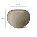 Ver imagem 4 de Vaso Decorativo Rotomoldado em Polietileno Ondulado Redondo 32 Cm Granito Nutriplan 7301202-32