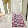 Tapete Passadeira Antiderrapante 1,35M x 50CM Ladrilhos Vinho P/ Quarto Sala ou Cozinha - 1