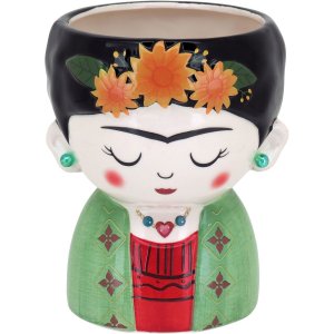 Cachepô Vaso Decorativo Casa Planta Enfeite Cerâmica 17x13x13cm Colorido