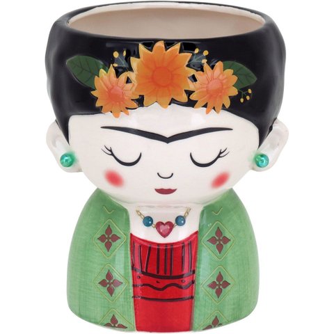 Cachepô Vaso Decorativo Casa Planta Enfeite Cerâmica 17x13x13cm Colorido