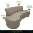 Ver imagem 3 de Sofá 03 Lugares 180cm Mônaco Corano Bege - Nexta Casa