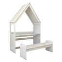 Ver imagem 1 de Mesa Infantil Casinha Montessoriana com Banco 100% Mdf Branco Brilho - Panorama Móveis