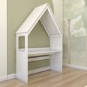 Ver imagem 5 de Mesa Infantil Casinha Montessoriana com Banco 100% Mdf Branco Brilho - Panorama Móveis