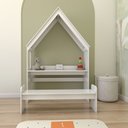 Ver imagem 2 de Mesa Infantil Casinha Montessoriana com Banco 100% Mdf Branco Brilho - Panorama Móveis