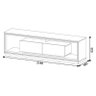 Rack Bancada para Sala Ópera 2.2 Off White Nature com Led - Imcal - 2