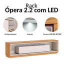 Ver imagem 6 de Rack Bancada para Sala Ópera 2.2 Off White Nature com Led - Imcal