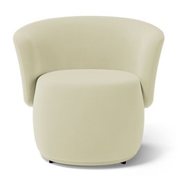 Poltrona Decorativa Aisha Orgânica Suede Bege Claro - Desk Design - 3