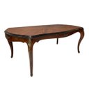 Ver imagem 3 de Mesa de Jantar Clássica Marchetada com 8 Cadeiras Estofadas Vinho a:87 L:220 P:117cm para Sala de Ja