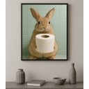 Ver imagem 1 de Quadro Banheiro Fotografia Coelhinho 45x34cm - com Vidro:moldura Preta