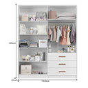 Ver imagem 4 de Roupeiro Guarda-roupa Infantil 4 Portas 3 Gavetas Pérola:branco