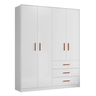 Roupeiro Guarda-roupa Infantil 4 Portas 3 Gavetas Pérola:branco - 2