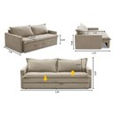 Ver imagem 2 de Sofá sem Caixa Retrátil e Reclinável 1,65m com Molas Bianca Boucle Bege Madelina Decor