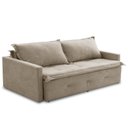 Ver imagem 5 de Sofá sem Caixa Retrátil e Reclinável 1,65m com Molas Bianca Boucle Bege Madelina Decor