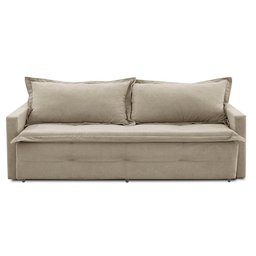 Sofá sem Caixa Retrátil e Reclinável 1,65m com Molas Bianca Boucle Bege Madelina Decor - 4