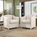 Ver imagem 1 de Kit 02 Poltronas Tilla Decorativas para Recepção:bege