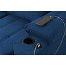Sofá Retrátil Reclinável Verona Usb + Porta Copo 2,30m Suede Velut Azul C/ Molas no Assento - - 7