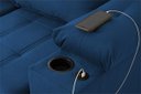 Ver imagem 7 de Sofá Retrátil Reclinável Verona Usb + Porta Copo 2,30m Suede Velut Azul C/ Molas no Assento -
