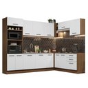 Ver imagem 3 de Armário de Cozinha Completa de Canto 479cm Rustic Branco Agata Madesa 01
