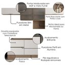 Ver imagem 4 de Cozinha Armário 5 Peças Balcão para Pia Etna Carvalho Oak Off White Poliman