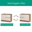 Ver imagem 5 de Cozinha Armário 5 Peças Balcão para Pia Etna Carvalho Oak Off White Poliman