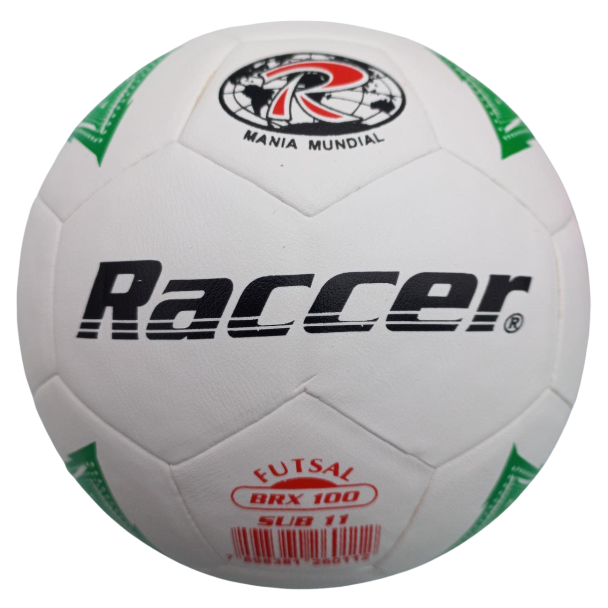 Bolas Futsal Raccer 100 Sub 11 (9 A 11 Anos) Mirim:Branco