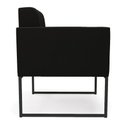Ver imagem 4 de Kit 2 Poltronas Elisa Suede Base Metálica Industrial Preto - D'Rossi Cor Preto