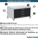 Ver imagem 2 de Mapoteca 5 Gavetas Pandin 120 Cm (larg) Inmetro Tampo Mdp Branco Estrutura Aço Cinza Gavetas Azul
