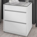 Ver imagem 2 de Mesa de Cabeceira 3 Gavetas 010023 Branco Dcasa