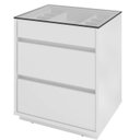 Ver imagem 1 de Mesa de Cabeceira 3 Gavetas 010023 Branco Dcasa