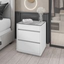 Ver imagem 7 de Mesa de Cabeceira 3 Gavetas 010023 Branco Dcasa