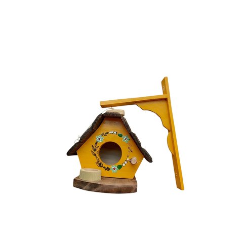 Casinha e Suporte de Madeira Decoração Jardim