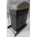 Ver imagem 6 de Lixeira Deslizante 15 Litros de Embutir Preta Armário Schmit:Preto Fosco