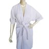 Roupão de Banho Adulto Atoalhado Algodão Manga 3/4 Bolso Branco Gg - 2