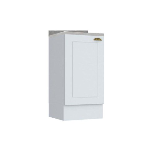 Gabinete de Cozinha Modulado Balcão Americana 1 Porta c/ Tampo Branco - Henn