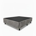 Ver imagem 1 de Base Cama Box Casal Diversas Cores (138x188x40) - Suede Cinza