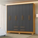 Ver imagem 1 de Guarda Roupa para Dormitorios Casal 202cm Roupeiro Premium Grande e Amplo Espaço