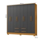 Ver imagem 3 de Guarda Roupa para Dormitorios Casal 202cm Roupeiro Premium Grande e Amplo Espaço