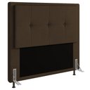Ver imagem 4 de Cabeceira Ametista Cama Box Casal 140cm Suede Marrom